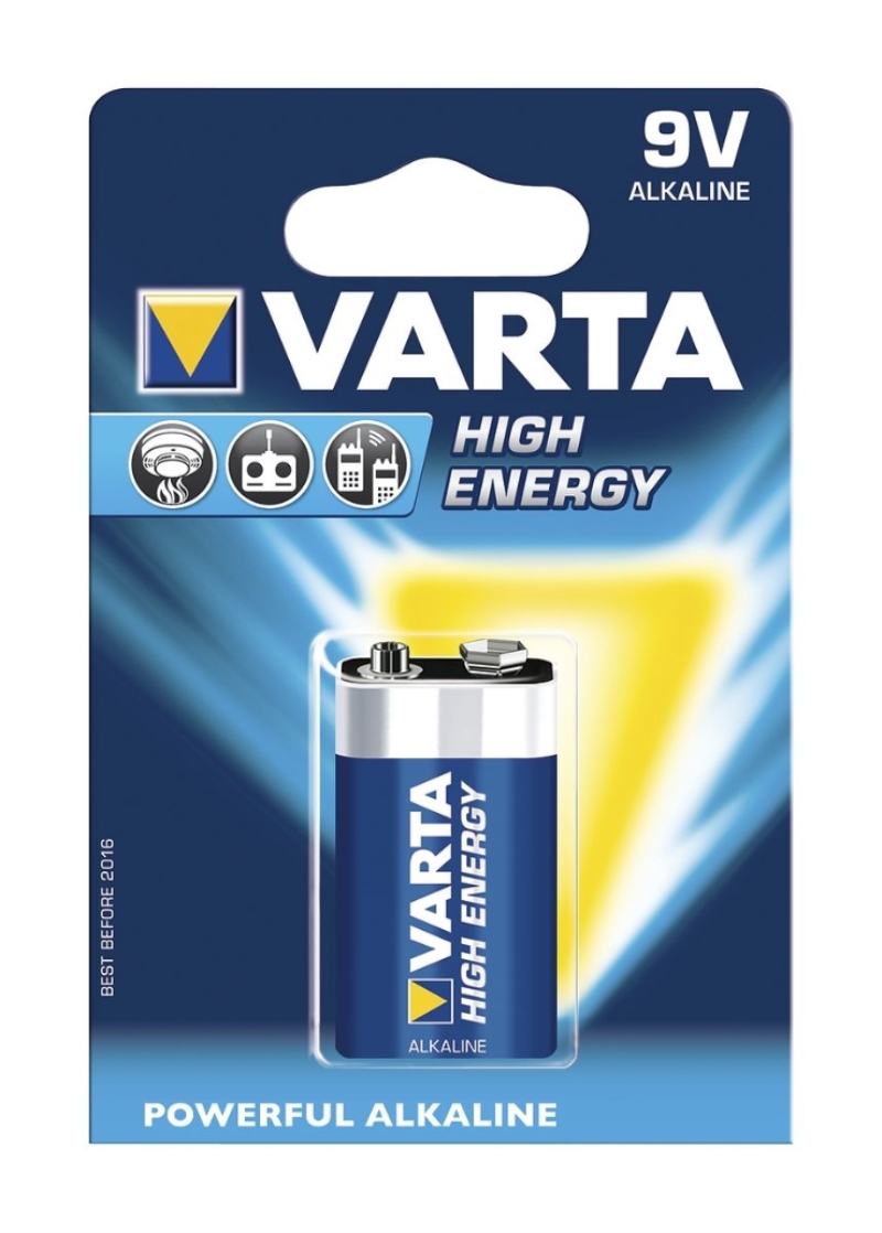 VARTA Batterie Varta alcaline high energy 9 V