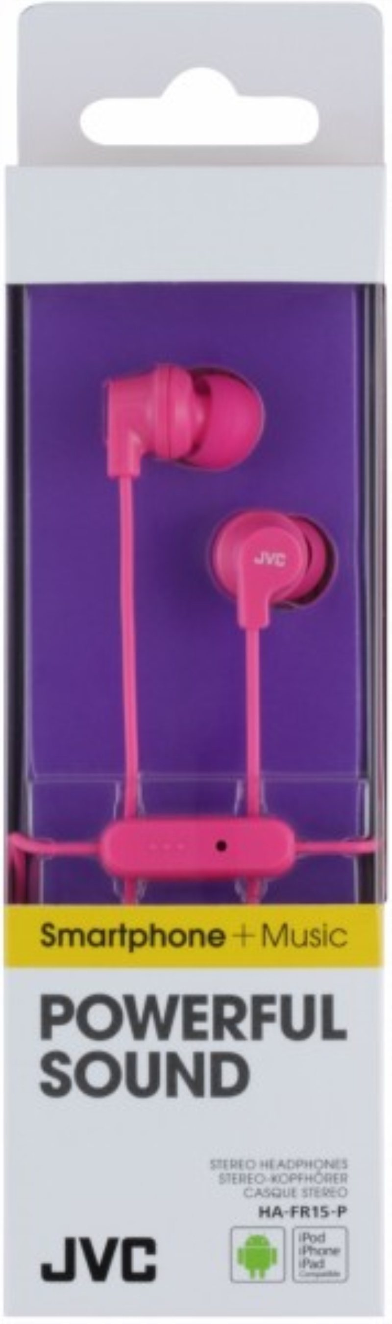 JVC Auricolari in-ear JVC FR15 con cavo e microfono rosa