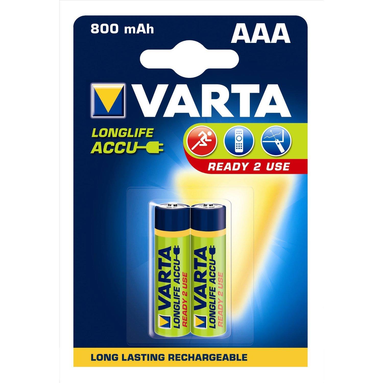 VARTA Batterie Varta ricaricabili ministilo (AAA) ready to use 2 pezzi