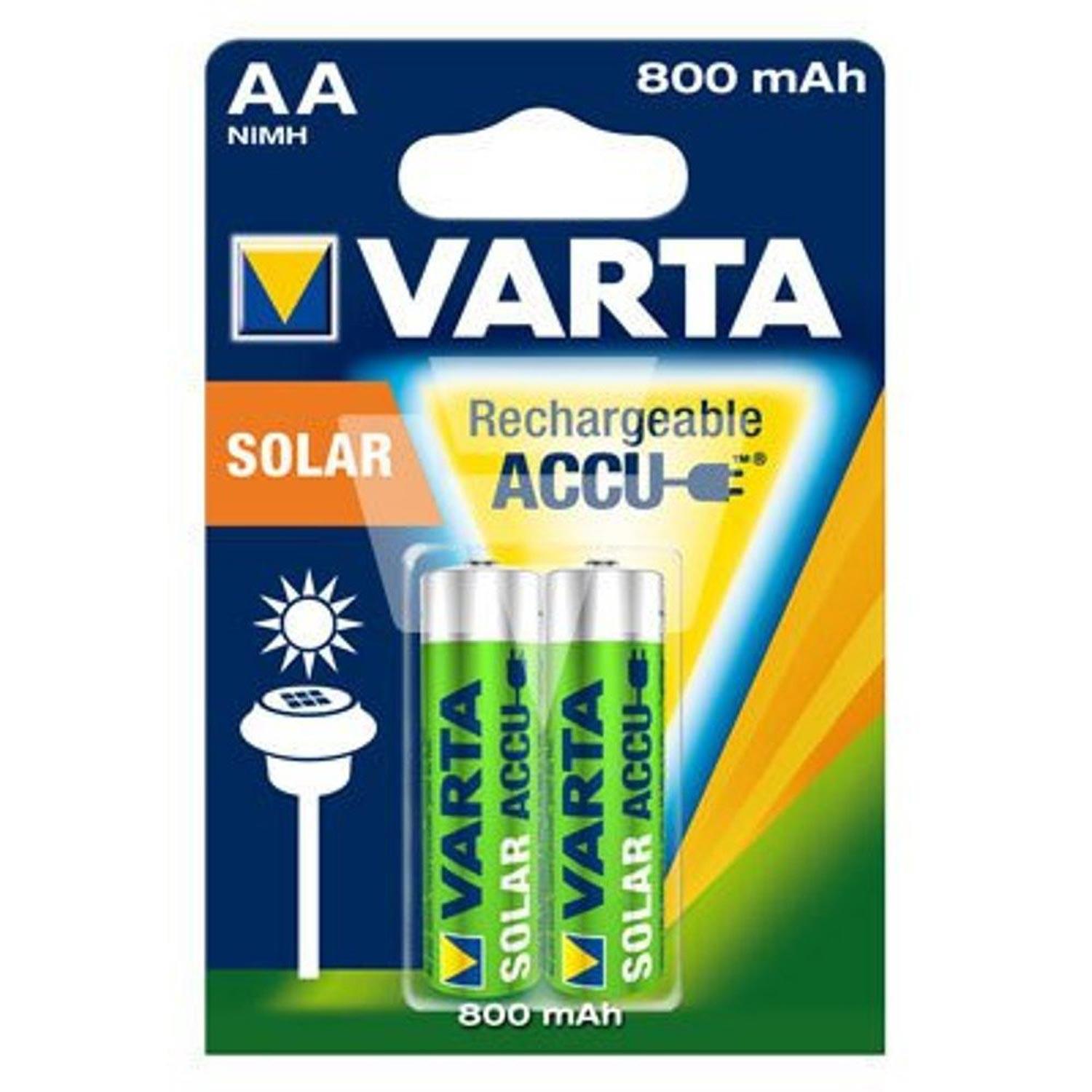 VARTA Batterie Varta ricaricabili con energia solare stilo (AA) ready to use 2 pezzi